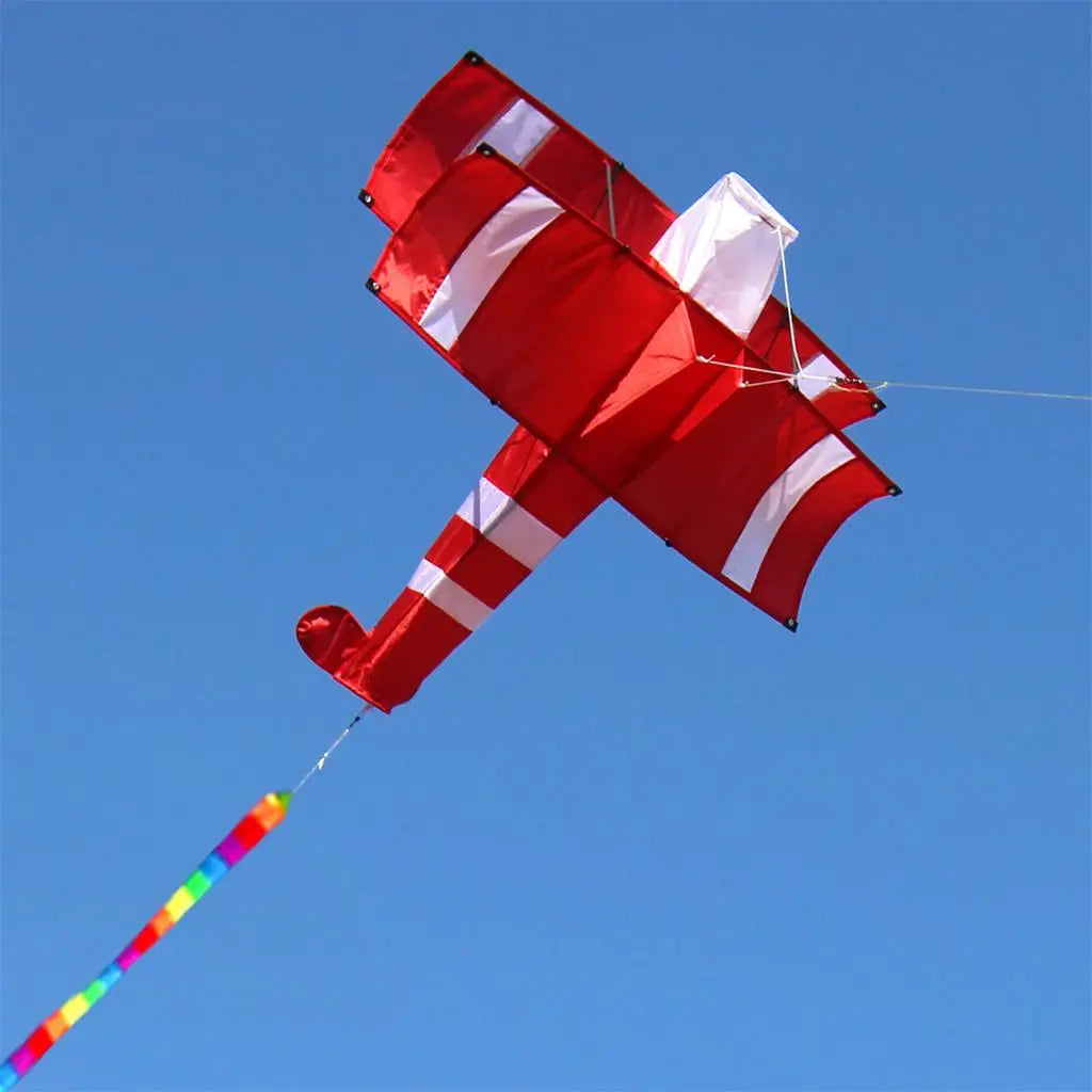 3D Airplane Kites Outdoor Games Activities with Line Board & Line Long Tail Easy to Fly Park Plane Kite for Kids Adults