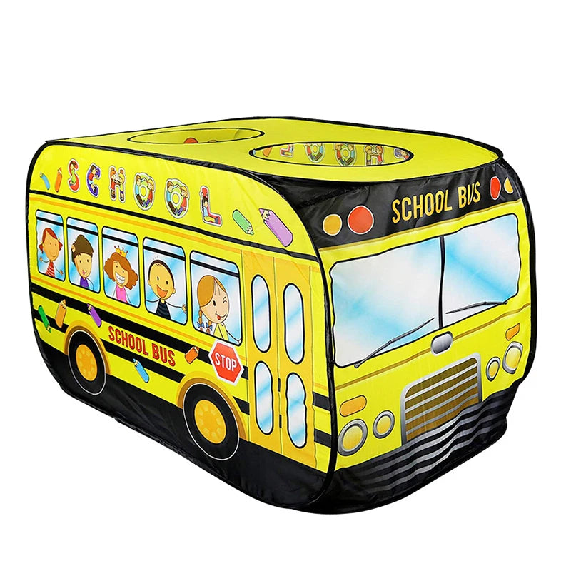 Game House Play Tent Fire Truck Police Bus Foldable Pop Up Toy Play House Children Toys Tent Ice Cream Firefighting Model House