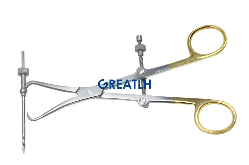 GREATLH Orthopedic Bone Reduction Forceps with Drill Guide Autoclavable Orthopedic Veterinary Instruments Stainless Steel