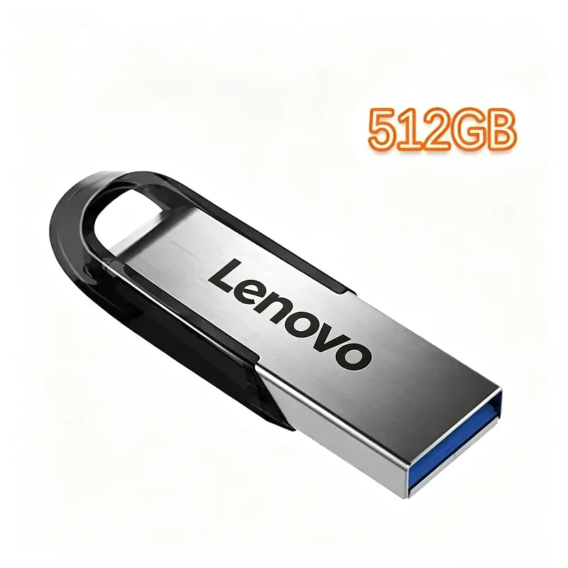 Lenovo 2TB USB 3.0 Metal Flash Drives Super High Speed Pendrive 1TB 512GB Pen Drives Portable USB Stick For Car Phone Computer