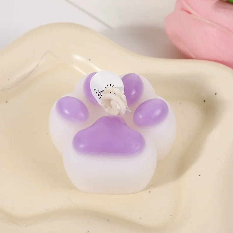 Cat Paw Shaped Scented Candle Handmade Decor For Pet Birthday Valentine Wedding Souvenir Diy Home Party Ornament Gift