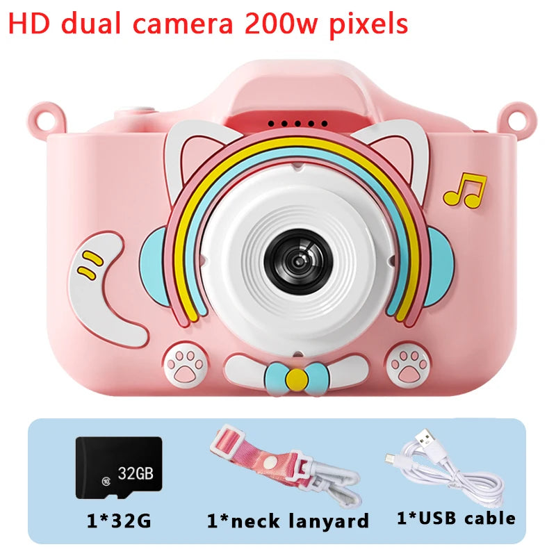 Super Cute Children Camera 1080P HD Toddler Digital Video Camera 2.0-inch Kids Camera with Silicone Cases Toys for Christmas