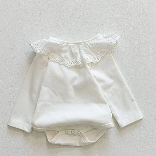 2024 New Spring Children Clothes Toddler Baby Girls Romper Long Sleeved Cotton Lattice Printing Infant Baby Girls Jumpsuit