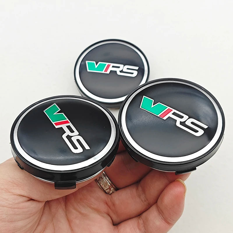 4pcs 60mm Car Wheel Center Hub Cap Rim Cover VRS Logo Emblem Sticker For Skoda Octavia Fabia Kamiq Kapoq Kodiaq Rapid SCALA