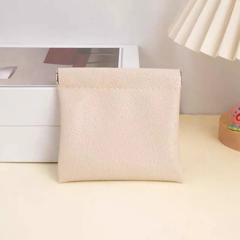Self-Closing Artificial Leather Long Wallet Passport Driver's License ID Holder Headphone Data Cable Storage Cash Pouch