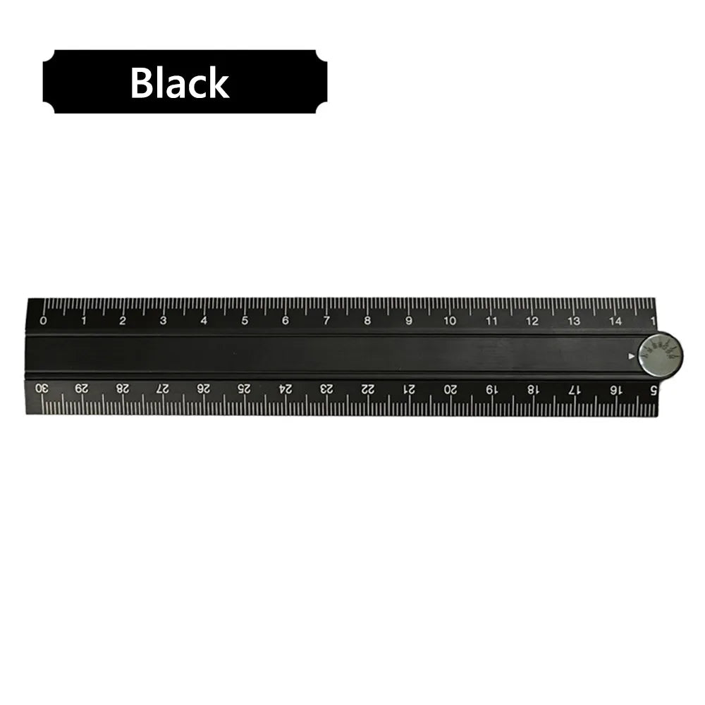 High Quality 30cm Folding Ruler Drawing Measuirng Tool Aluminum Alloy Straight Ruler Multifunctional Metal Ruler Students