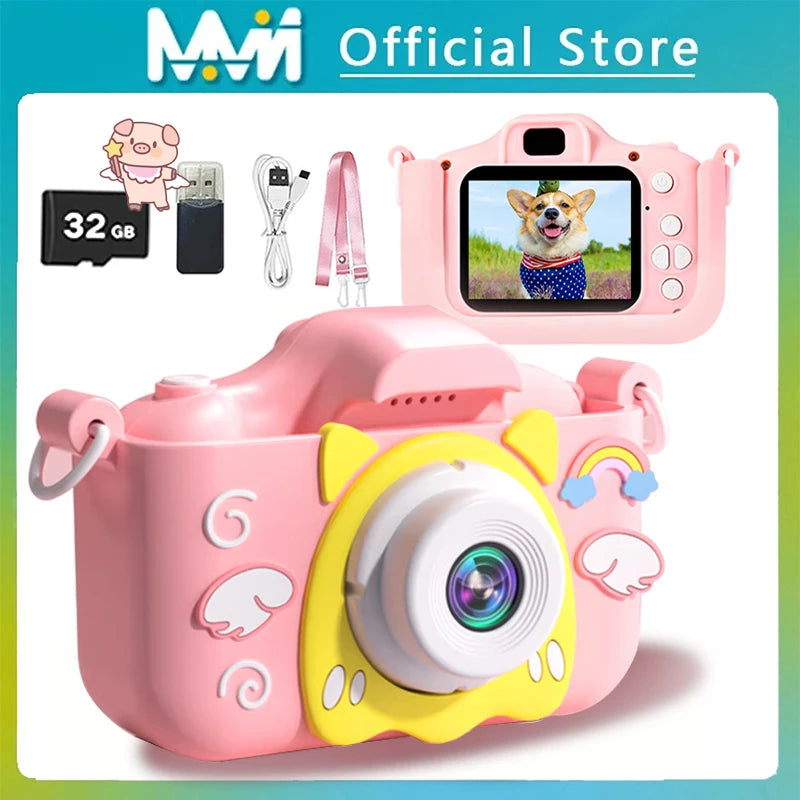 Super Cute Children Camera 1080P HD Toddler Digital Video Camera 2.0-inch Kids Camera with Silicone Cases Toys for Christmas