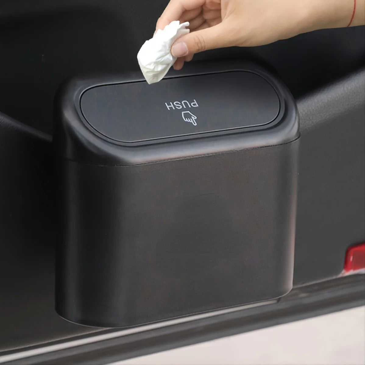 1PC Car trash can, car seat back, car door hanging storage box, multifunctional garbage bag, folding storage for car supplies