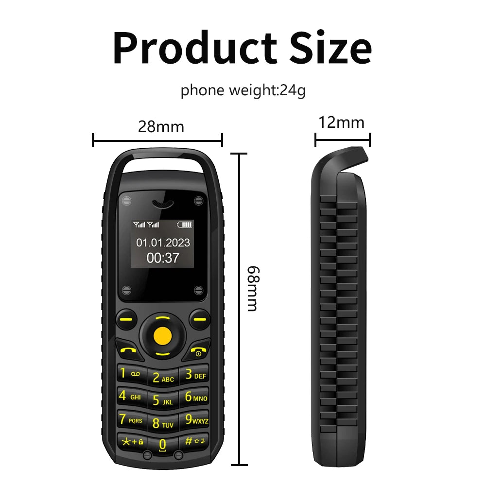 SERVO Mini Mobile Phone 2 SIM Cards Magic Voice Bluetooth Dialing Blacklist Low Radiation Smallest Button Cellphones Four Colors