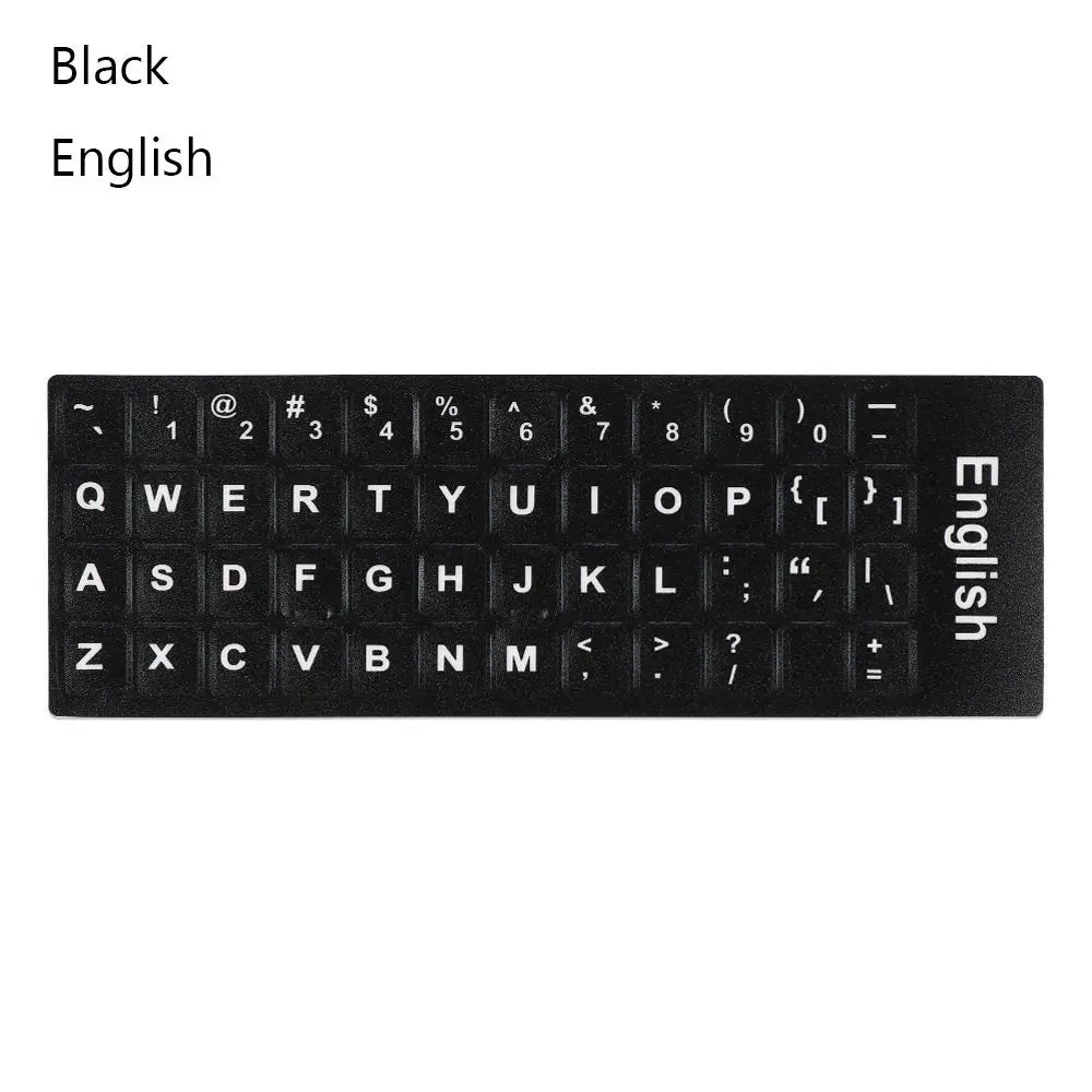 Non-slip English Arabic Keyboard Stickers Wear-resistant Laptop Keyboard Stickers Russian Letter Deutsch Spanish Alphabet Layout
