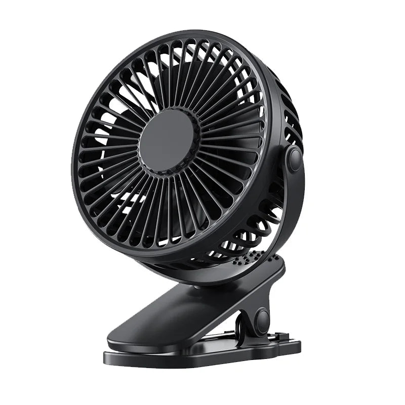 Clip Fan 3 Speed Electric fan USB Quiet Mini Home Office Desk Fans Air Cooler Outdoor Portable Cooling Clip on Fan for Strollers