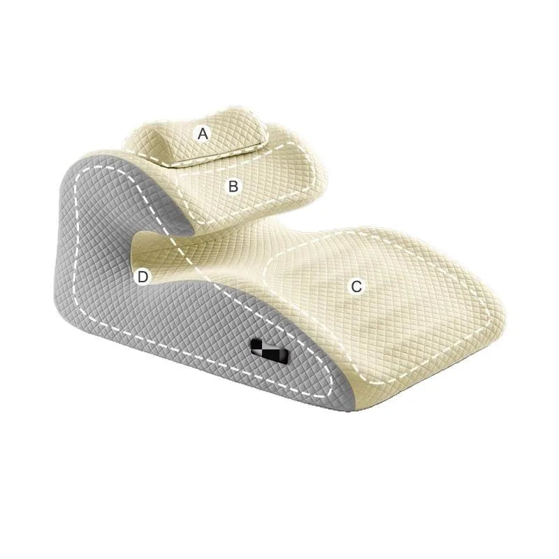 Relax Cush Pillow 2025 New Ergonomic Pillow Supports Posture in Any Position Unique Curved Design Suitable for Massage,Reading