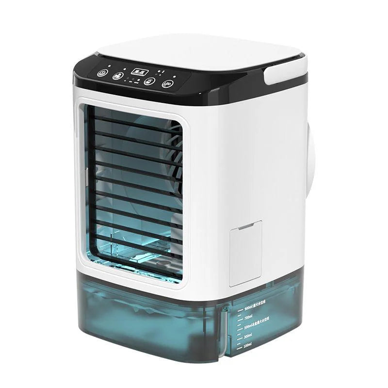 Hot Selling Mini Spray Cooling Fan Home Mobile Portable Desktop Air Cooler Silent Vortex Colorful Light Air Conditioning Fan