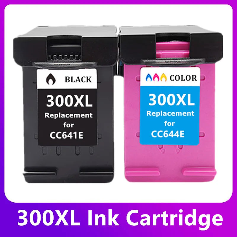 Replacement 300XL Ink Cartridges for HP 300 for HP300 XL Deskjet F4280 F4580 D2560 D2660 D5560 Envy 100 110 120 Photosmart C4680
