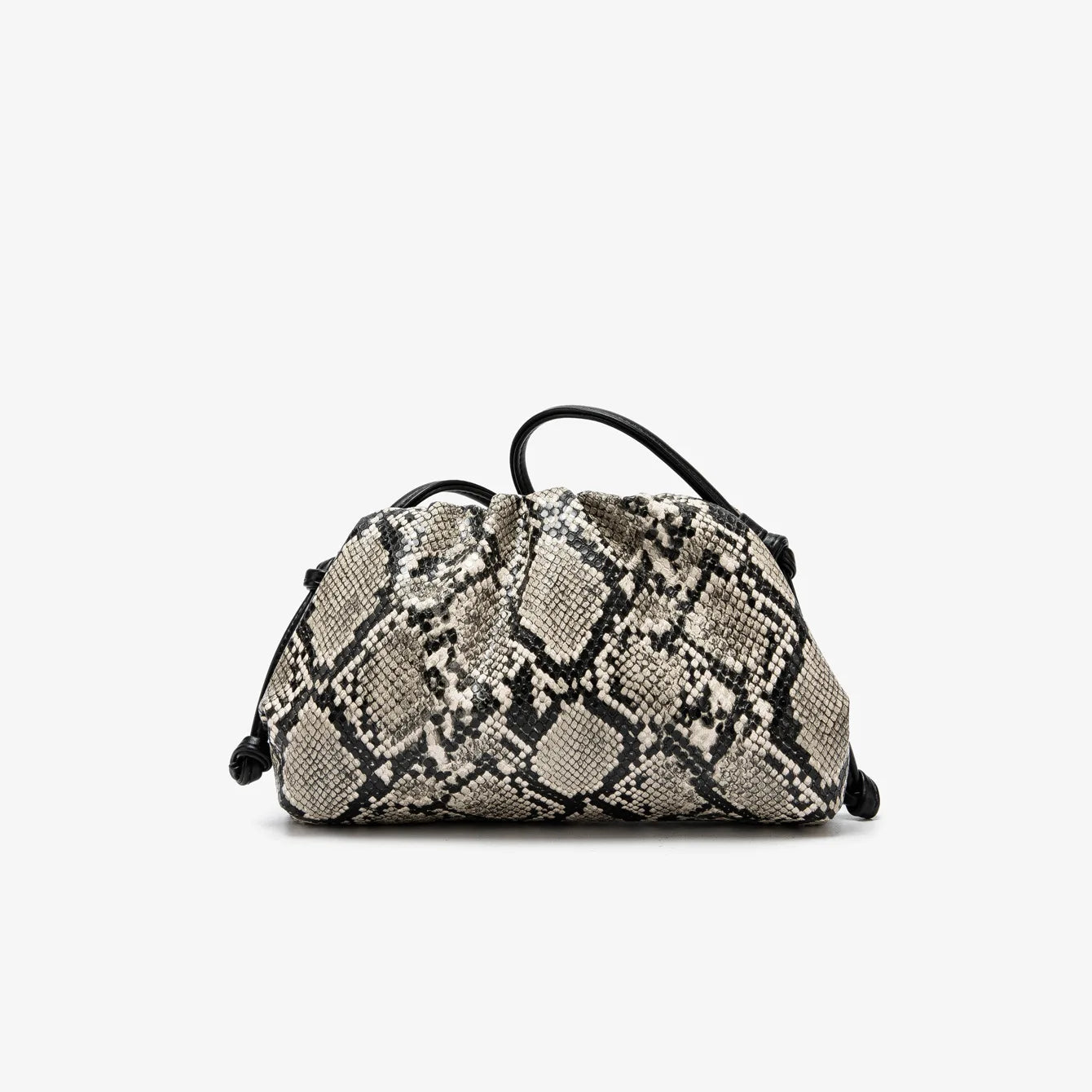 Ruched Serpentine Dumpling Bags for Women Pouch Handbag Cloud Clutch Snake Pattern Shoulder Crossbody Bag Luxury Designer Bag
