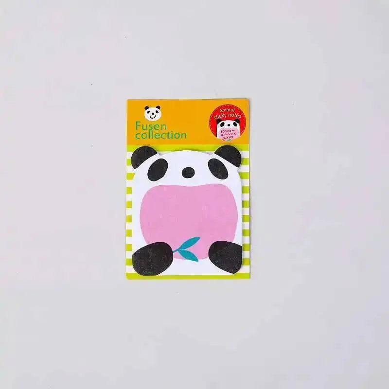 1 Pcs Sticker Cute Kawaii Animal Sticky Notes Notepad Memo Pads Office School Supply Stationery Panda Cat Hare Bookmark Post