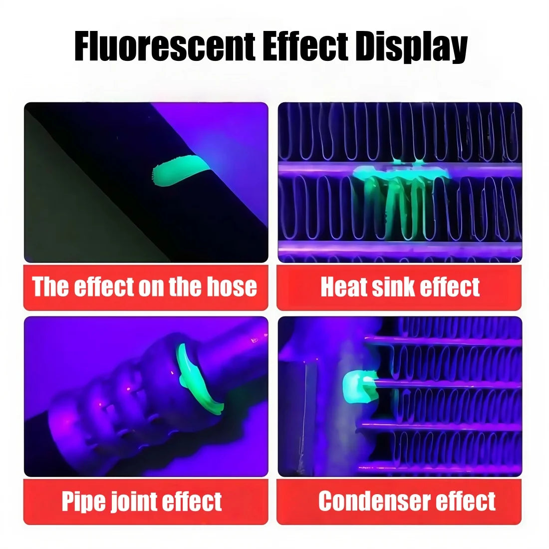 12 LED UV Flashlight Protective Glasses UV Dye Tool Set Car Air Conditioning A/C System Leak Test Detector Kit