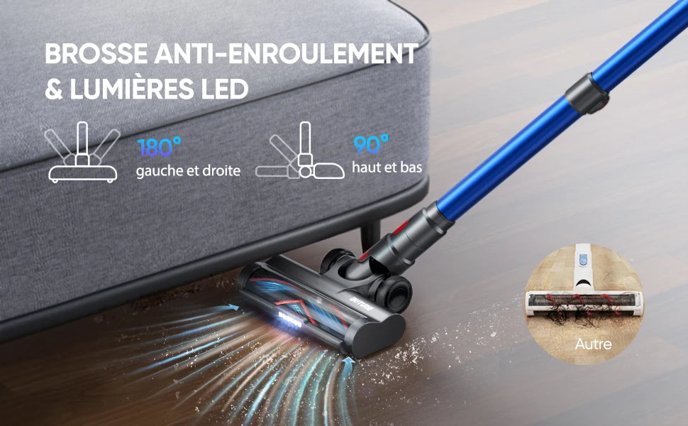 Buture JR500 cordless vacuum cleaner 55 Min 36kpa vacuum cleaner household appliances 1.2l removable battery dust cup portable