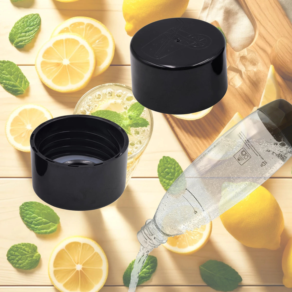 2-Pack Sparkling Water Bottle Cap, Carbonating Bottles Lid, Soda Machine Bottle Caps