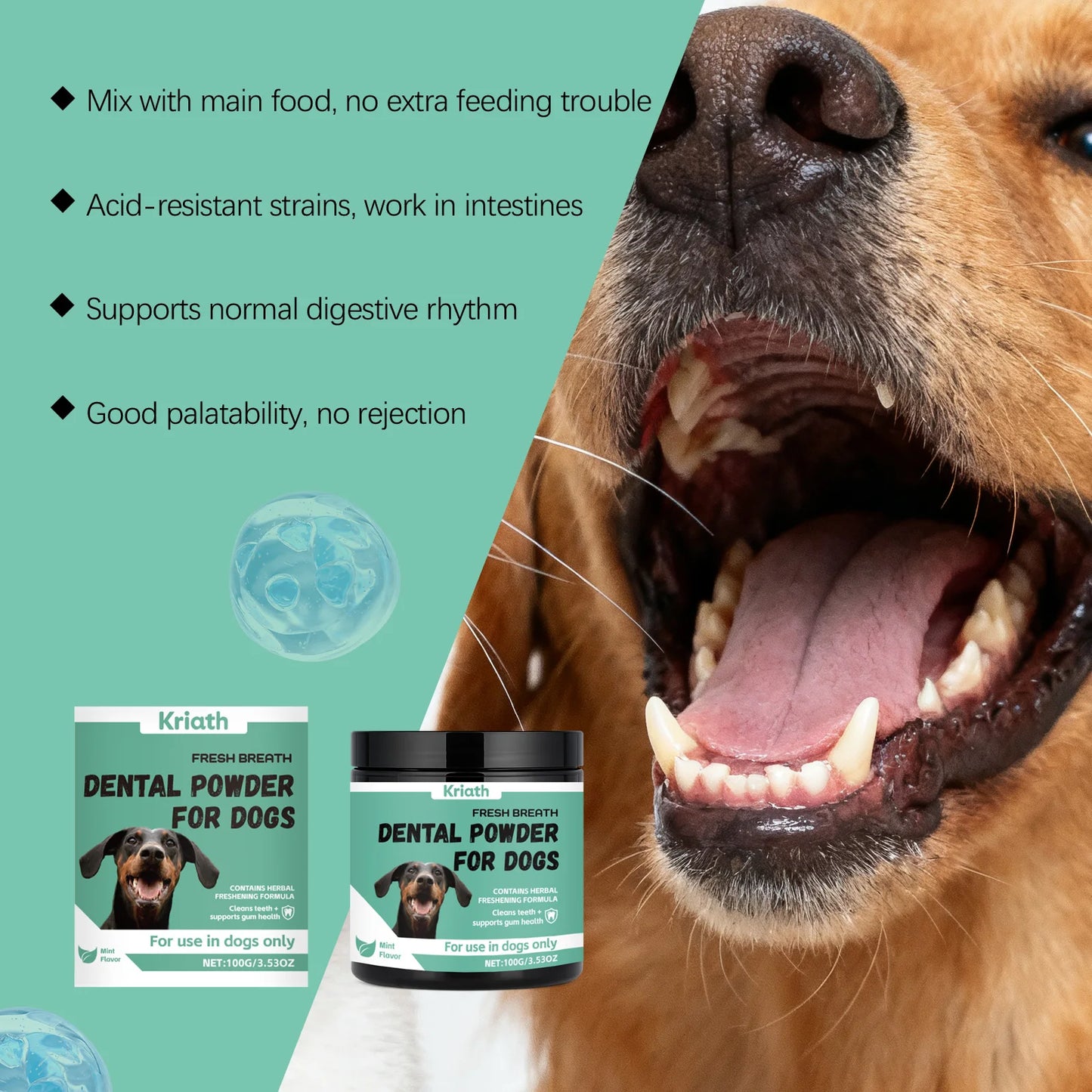 Fresh Breath Dental Powder Reduce Tartar Plaque Eliminate Bad Odor Support Gum Health Mint Flavor Gentle Teeth Cleaning Powder