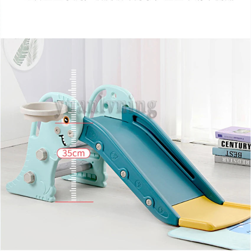 3 in 1 Kids Slide Climber with Basketball Hoop Toddler Indoor Playground Activity Center Baby Sports Toys for 1-3 Years Old