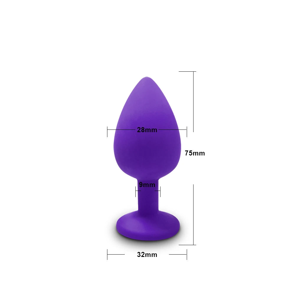 S/M/L Soft Silicone Anal Plug Mini Erotic Butt Plug Sex Toy for Anal Toy Beginner Men Women Gay Couples Prostate Stimulator