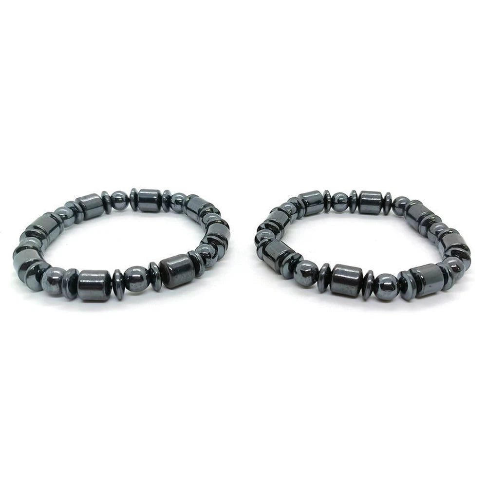 Unisex Fashion Black Stone Elasticity Bracelet Beads for Men Women