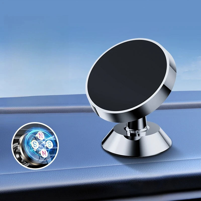 Metal Magnetic Car Phone Holder Magnet Mount Mobile Cell Phone Stand 360° Rotation Universal Cars Holder