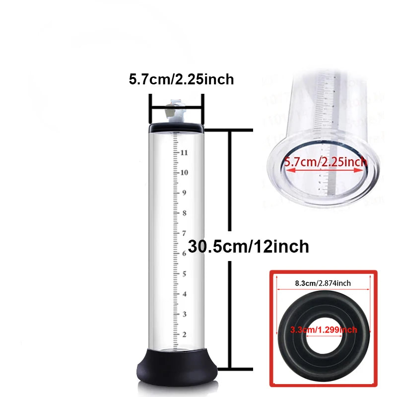 Electric Acrylic Penis Pump Vacuum Pump For Penis Male Penis Enlargement Pump Penile Training Extender Cock Dick Pump For Men