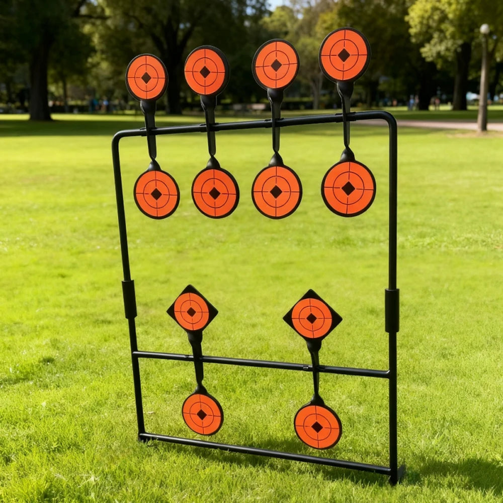 Carbon Steel Detachable 12-target Shooting Practice Rotating Target For Precision Shooting Practice