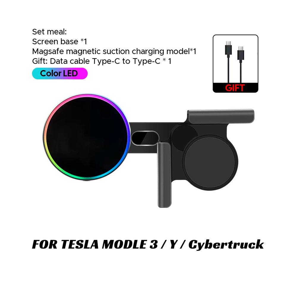 Car Phone Mount Holder 15W and 25W Qi2.2 Magnetic Wireless Charger Compatible with MagSafe for Tesla Model Y 3 JUNIPER 2026