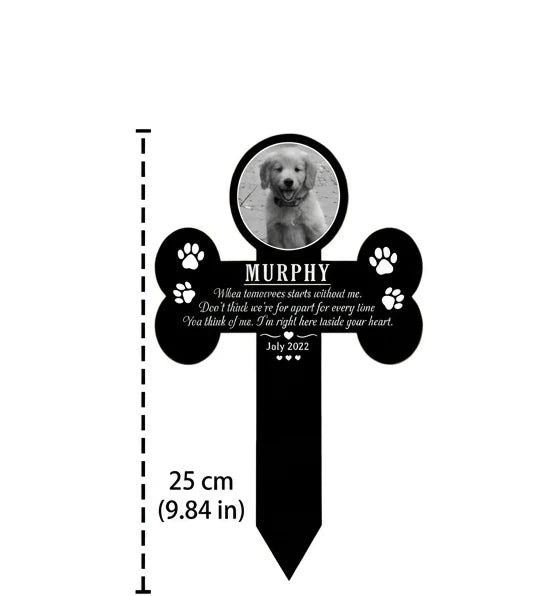 Personalized Pet Memorial Cross Stake, Custom Name & Date,Lawn Decor,Sympathy Present For Grieving Pet Owners,Pet Loss Keepsake