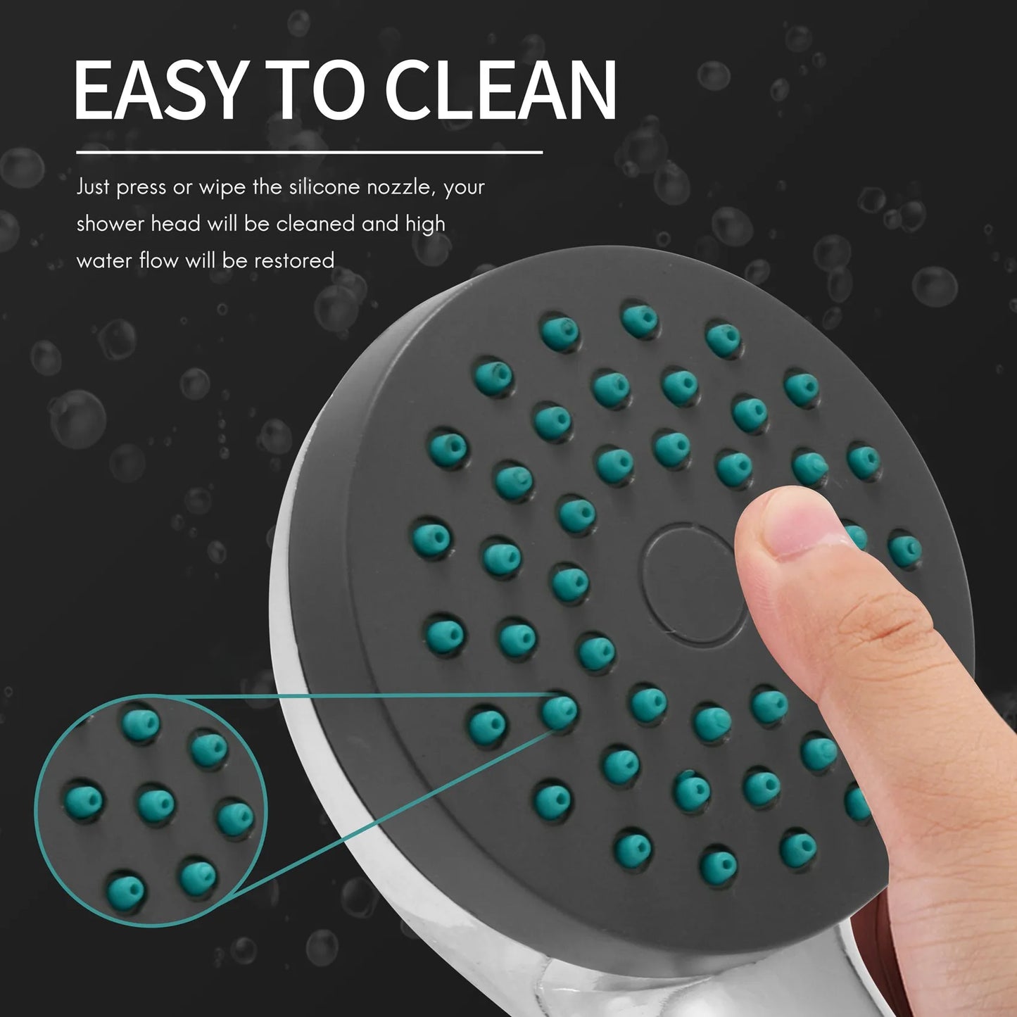 Multi Function Chrome ABS economic Shower head