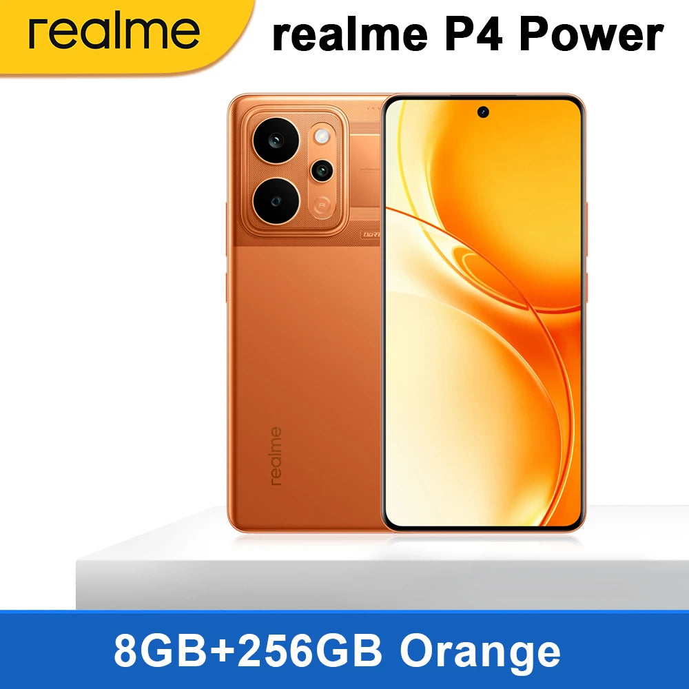 realme P4 Power 5G Smartphone 10001mAh Battery 80W Ultra Fast Charge MediaTek Dimensity 7400 Ultra 5G 6.8'' 144Hz Screen NFC 2026 Nest Mobile Phone Big Battery