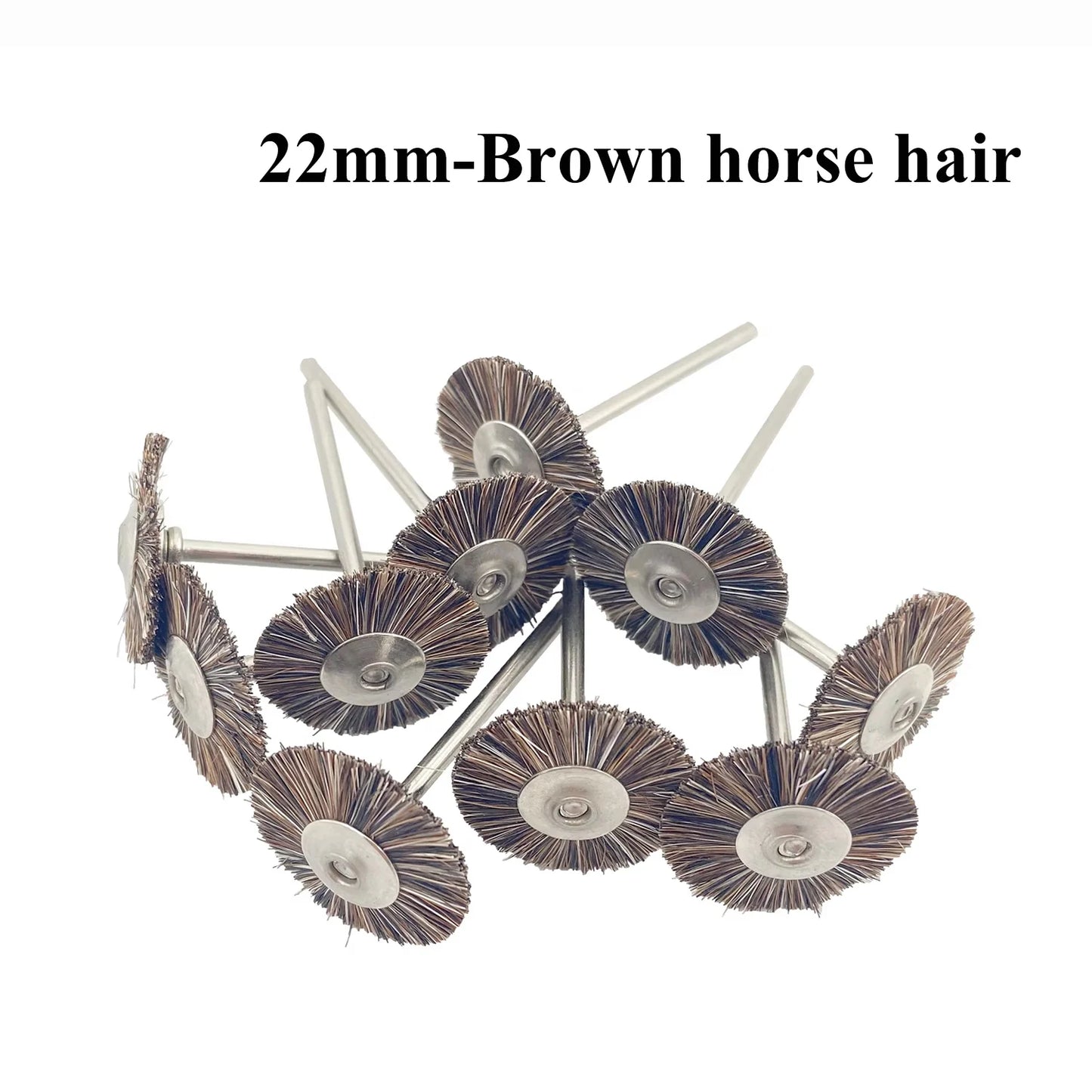 10Pcs/Bag Dental Odontologia Polishing Brush Wheel Rotary Tools 2.35mm HP Shank Wool Goat Cotton Black Buff Dentistry Laborator