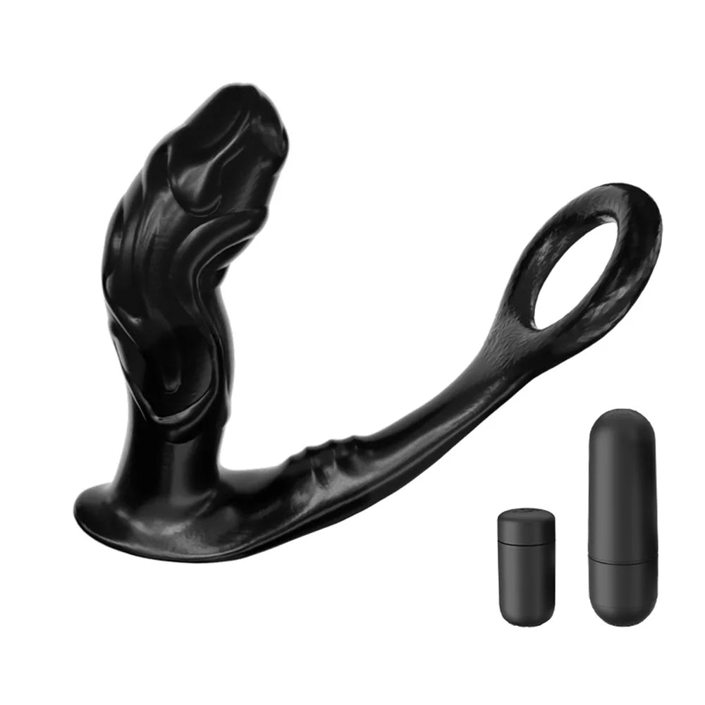 Male Prostate Massager Anal Plugs Vibrator Delay Ejaculation Ring Butt Plug G Spot Stimulator Sex Toys For Men Gays Masturbator