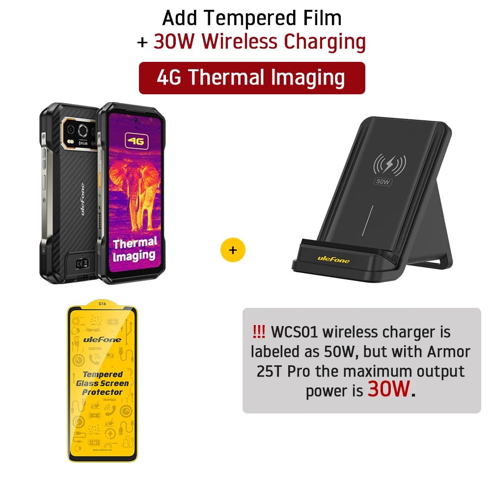 Ulefone Armor 27T 4G 10600mAh Rugged Phone Android 15 Smartphone 24GB +256GB 6.78"FHD+ 120Hz 64MP Night Vision Camera NFC