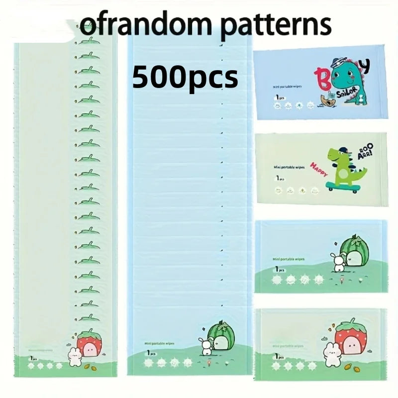 100/200 Portable Travel Wipes - Made of Non-Woven Fabric, a Must-Have for Camping and Outdoor Hygiene, Featuring Cartoon Designs and a Tissue Box, Suitable for Hiking, Picnics, and Travel, with Fun Packaging and Safe Packagin