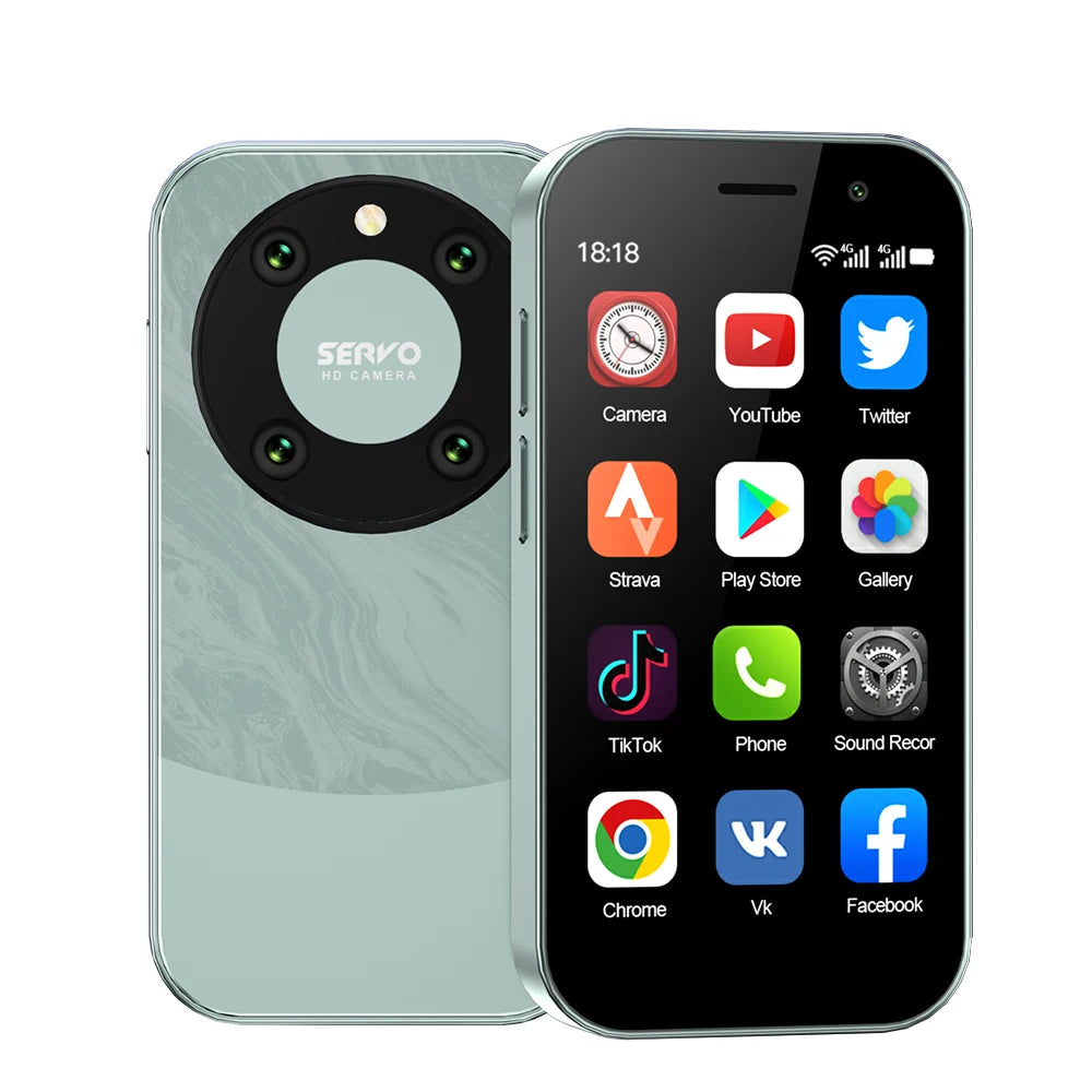 SERVO KING9000 Mini Android Smartphone 2 SIM Standby 4G Network 2GB+16GB APP Download Play Store WiFi 3.0 inch Cute Smart Phones