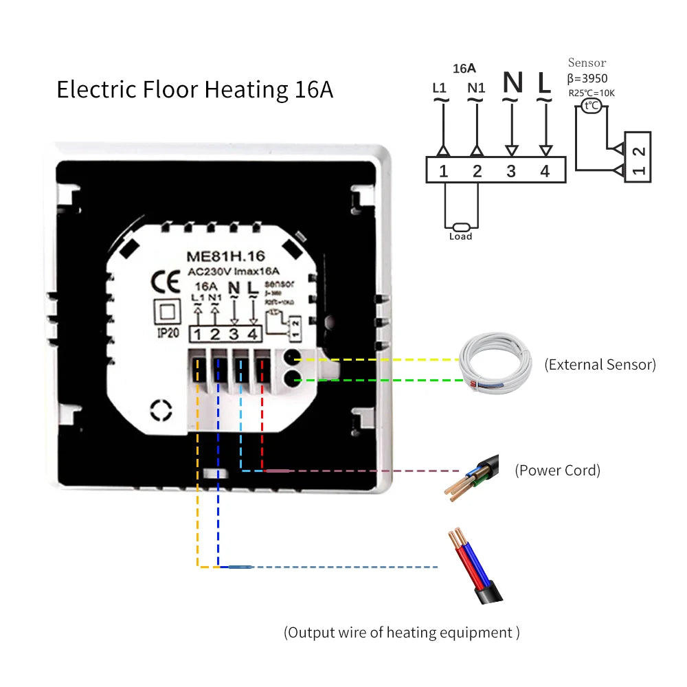 Tuya Smart Thermostat For Underfloor Heating Wifi Thermostat Floor Heating Controller Warm Floor Temperature Controller Alexa