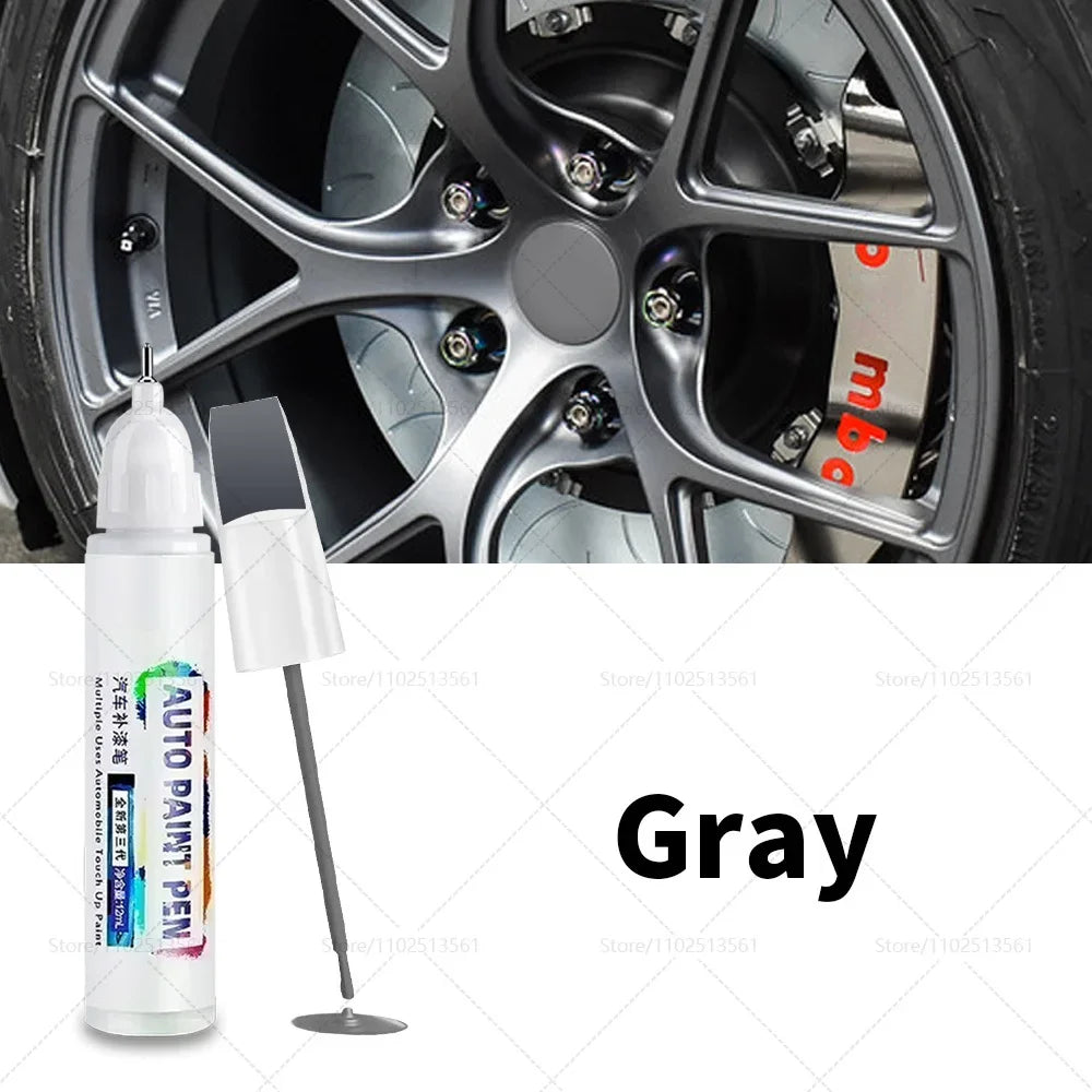 Gloss Black Rim Touch Up Paint Wheel Repair Kit, Quick And Easy Wheel Scratch Repair, Rim Paint For Car Wheel Repair grey Silver