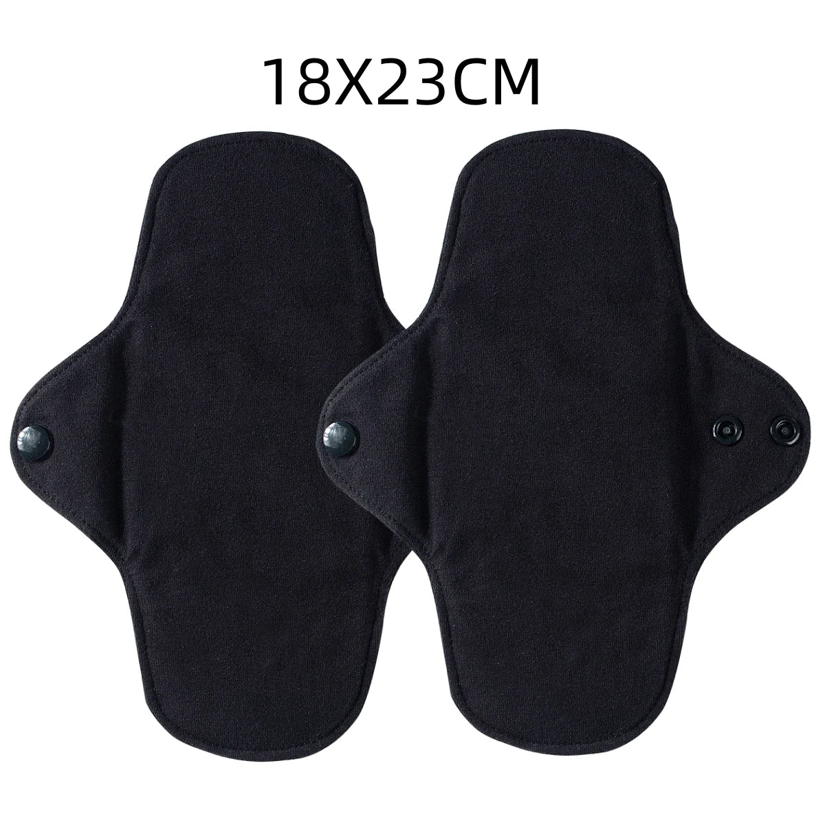 AI2 2PCS Black Pure Cotton Sanitary Pad Reusable Menstrual Pads Heavy Flow Women Menstrual Period Washable Sanitary Napkin