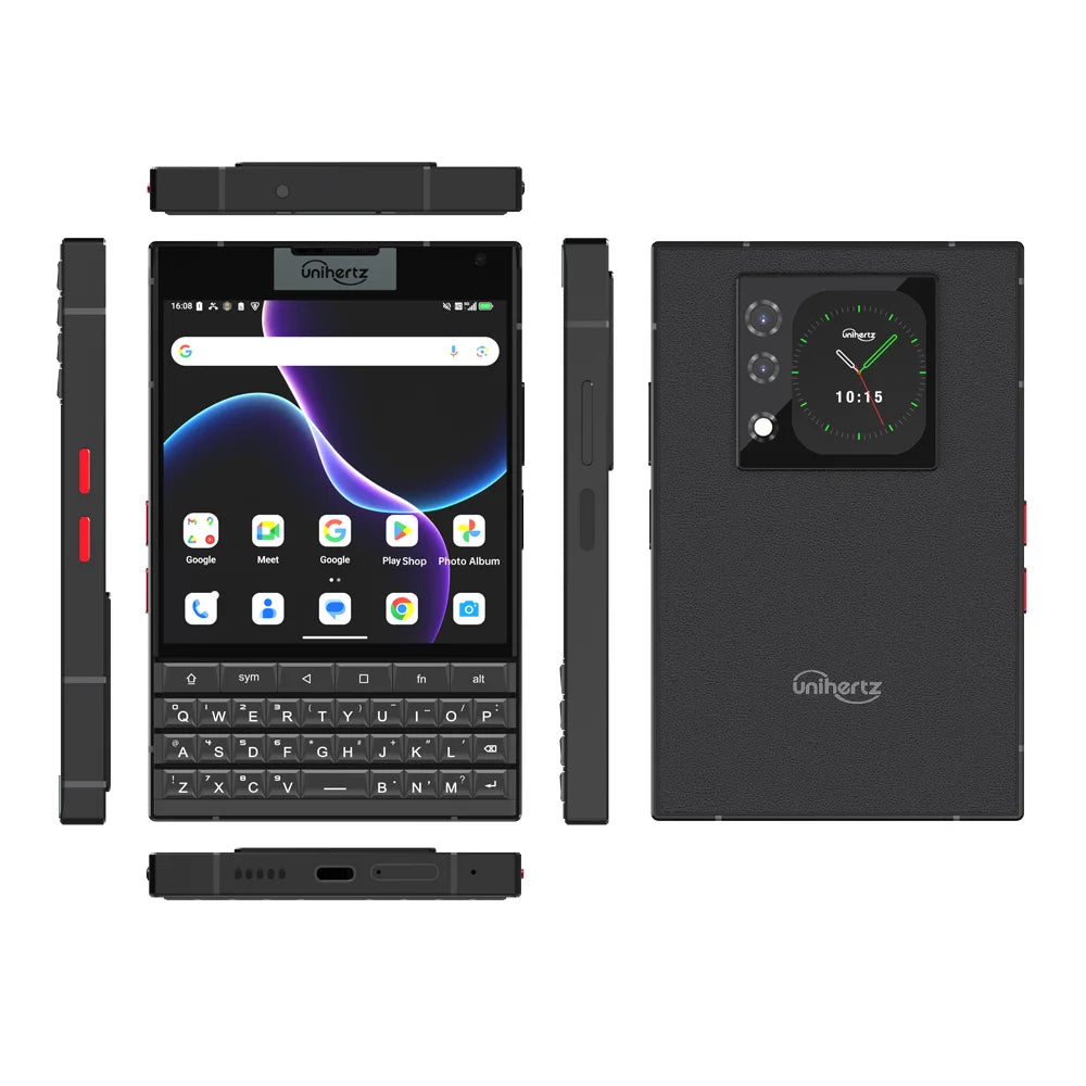 Unihertz Titan 2 Smartphone 5G Android 15 with Physical Keyboard Dual Screen 12GB 512GB Dimensity 7300 Dual SIM 50MP Camera