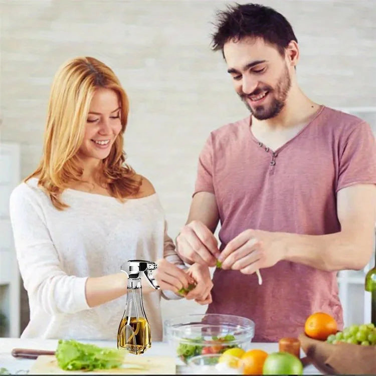 1pc New Oil Sprayer 200ML Glass Olive Oil Sprayer Bottle with Rotatable Nozzle Oil Spritzer Oil Mister for Air Fryer