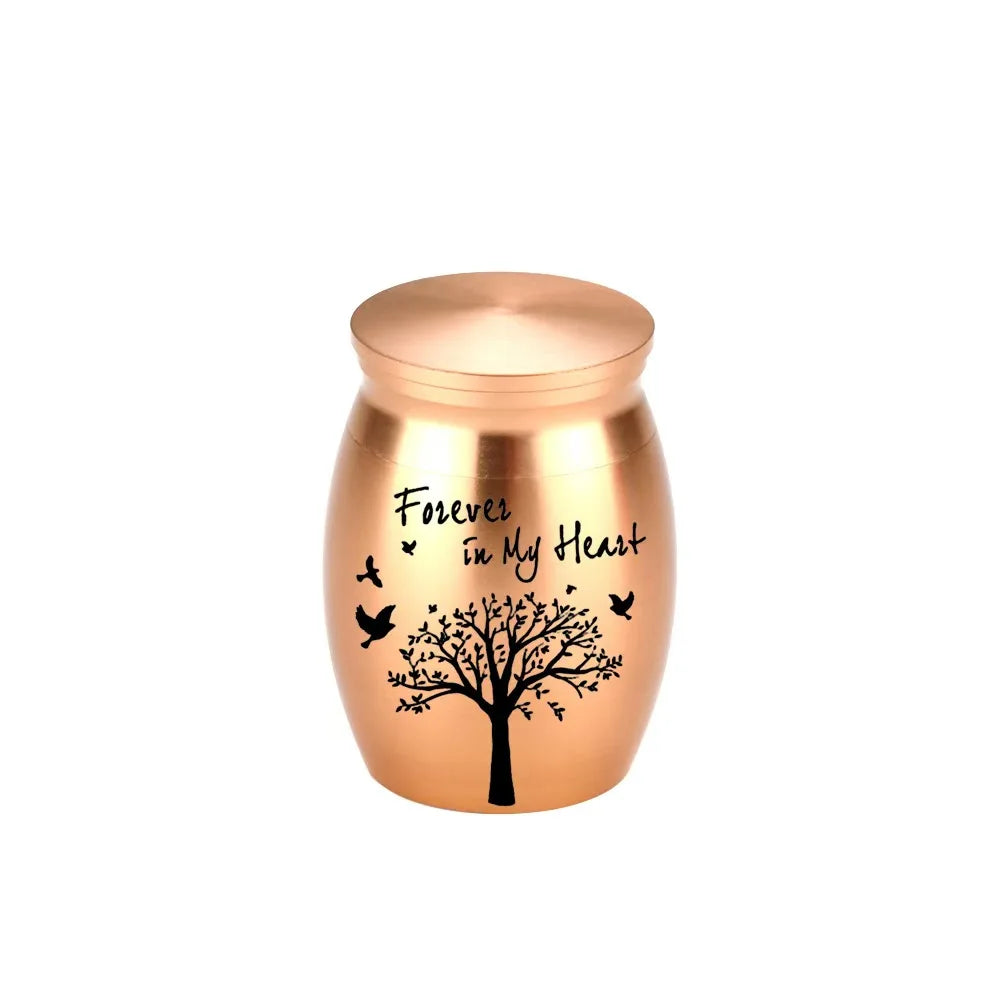 Hot Sale 7 Colors Tree of Life Design Cremation Urn Pet Memorials and Gifts Mini Made of Aluminum Alloy Urns