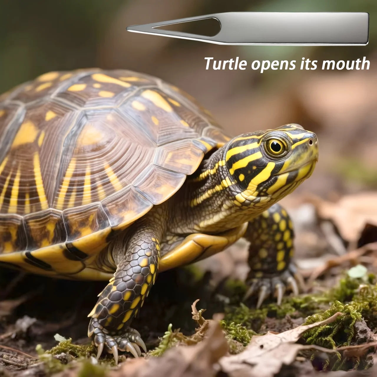 Turtle & Reptile Opener Tool with Ergonomic Handle & Sharp Tip - Safe Non-Damaging Shell Opening for Feeding,Medication,Cleaning