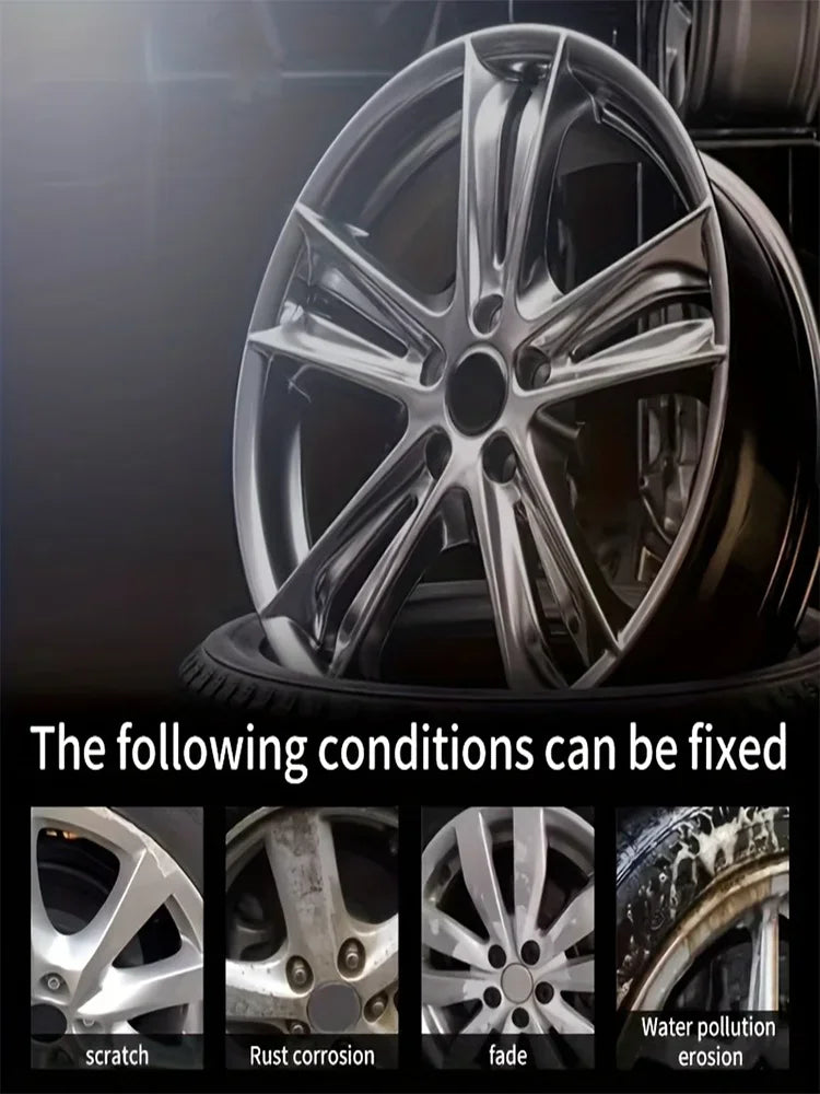Fasilawei Car Wheel Hub Scratch Repair Paste, Tire Rim Scratch Paint Restoration Paste - for Black, White, And Silver Aluminum A