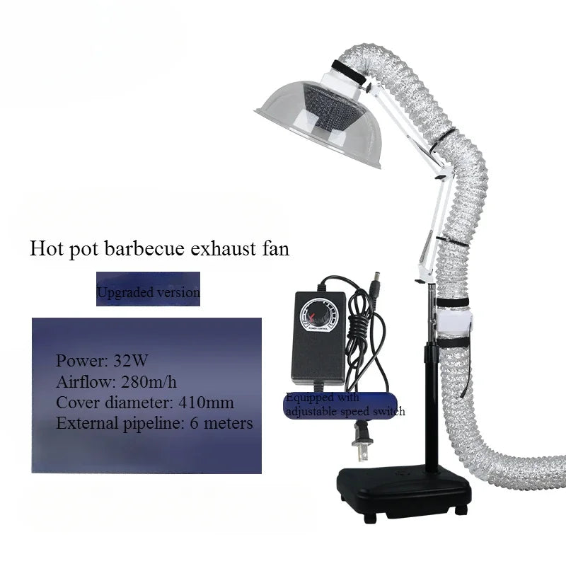 Home Barbecue Smoke Exhaust Fan Indoor Hotpot Smoke Exhaust Fan Outdoor Barbecue Folding Arm Equipment