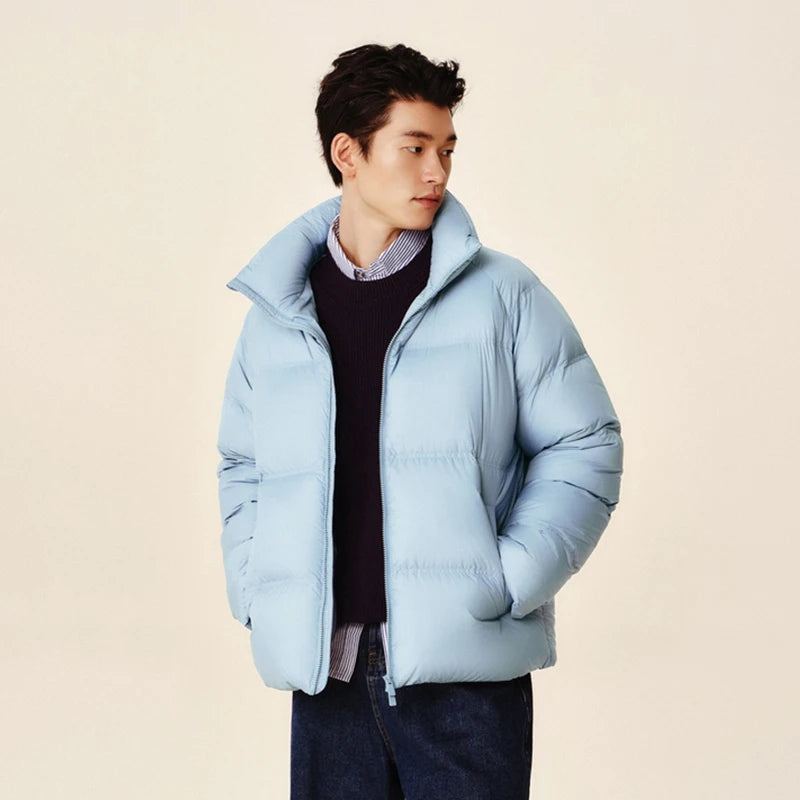Semir Down Jacket Men Women 2026 Winter New Light Short Coat Three-Proof Thermal Puffer Coat Couple Top Trendy Down Jacket