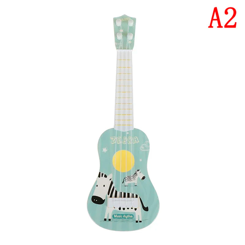 1PC 36cm Mini Guitar Children's Simulated Musical Instrument Ukulele Gift Can Play Early Education Enlightenment Music Player